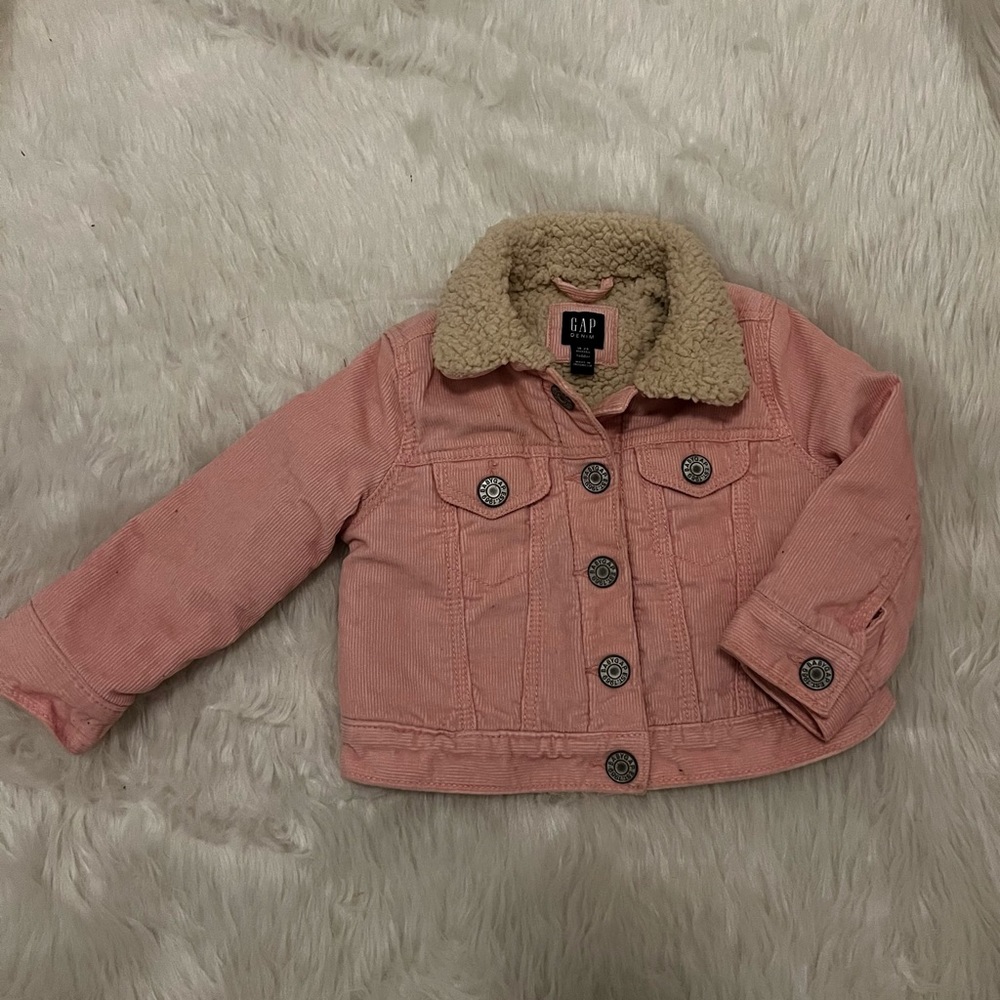 Gap pink corduroy jacket 18-24 months